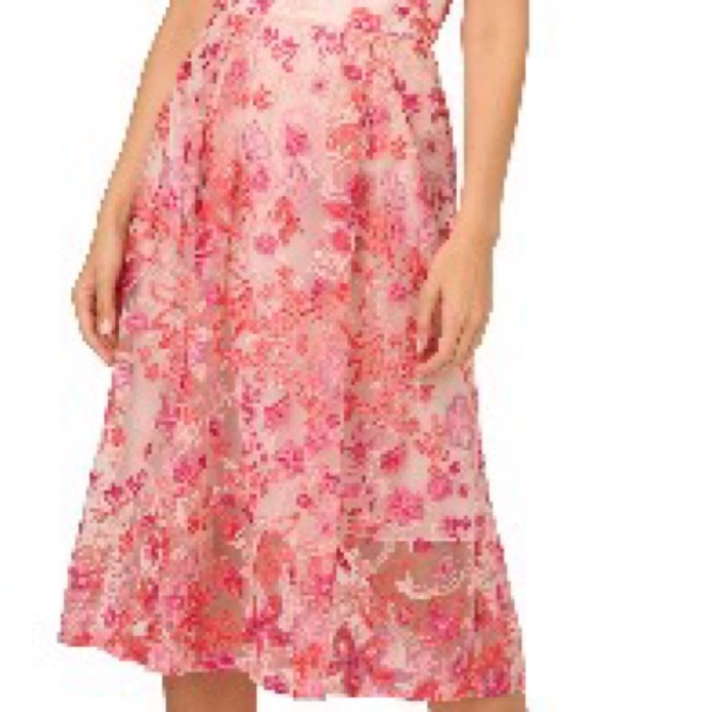 Adrianna Papell Pink Floral Dress